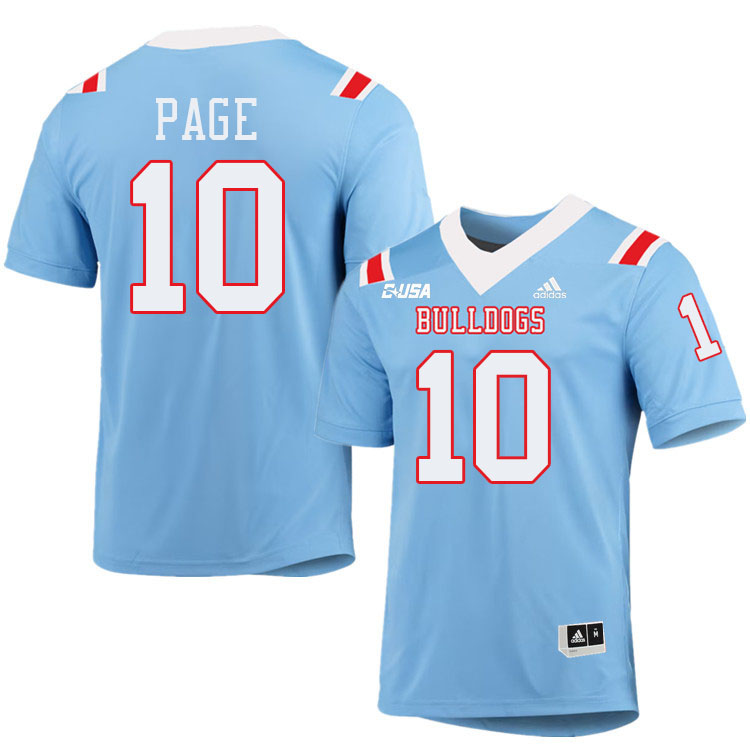 Daylin Page Louisiana Tech Jersey,LA Tech Bulldogs Football Jerseys,Uniforms,Gears-Light Blue